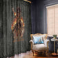 Queen Nzinga Window Curtain Fierce African Warrior Queen - Dark Tribal Fire Art - African Pride