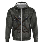 Queen Nzinga Zip Hoodie Fierce African Warrior Queen - Dark Tribal Fire Art - African Pride