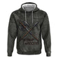 Queen Nzinga Zip Hoodie Fierce African Warrior Queen - Dark Tribal Fire Art - African Pride