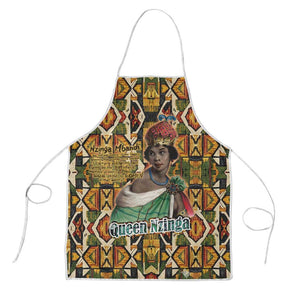 Queen Nzinga Apron Mbandi Traditional Regal Portrait Empowerment Quote African Female Leadership - African Pride