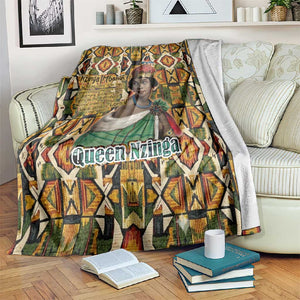 Queen Nzinga Blanket Mbandi Traditional Regal Portrait Empowerment Quote African Female Leadership - African Pride