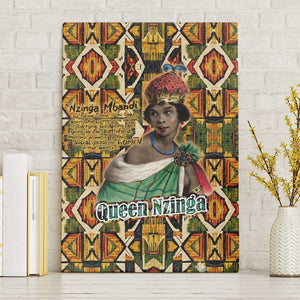 Queen Nzinga Canvas Wall Art Mbandi Traditional Regal Portrait Empowerment Quote African Female Leadership - African Pride