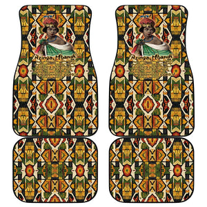 Queen Nzinga Car Mats Mbandi Traditional Regal Portrait Empowerment Quote African Female Leadership - African Pride