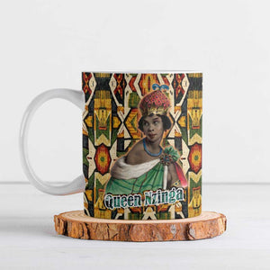 Queen Nzinga Ceramic Mug Mbandi Traditional Regal Portrait Empowerment Quote African Female Leadership - African Pride