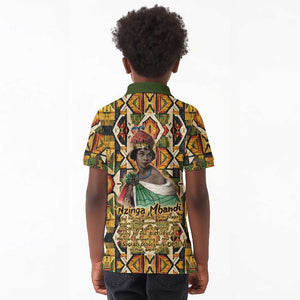Queen Nzinga Kid Polo Shirt Mbandi Traditional Regal Portrait Empowerment Quote African Female Leadership - African Pride