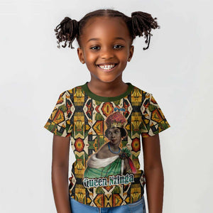 Queen Nzinga Kid T shirt Mbandi Traditional Regal Portrait Empowerment Quote African Female Leadership - African Pride