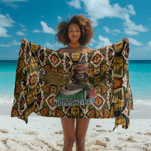 Queen Nzinga Sarong Mbandi Traditional Regal Portrait Empowerment Quote African Female Leadership - African Pride