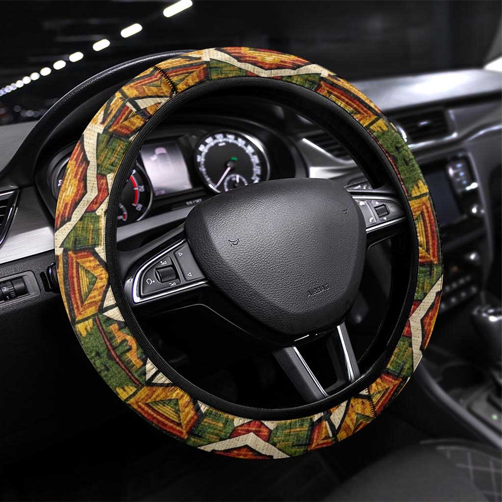 Queen Nzinga Steering Wheel Cover Mbandi Traditional Regal Portrait Empowerment Quote African Female Leadership - African Pride