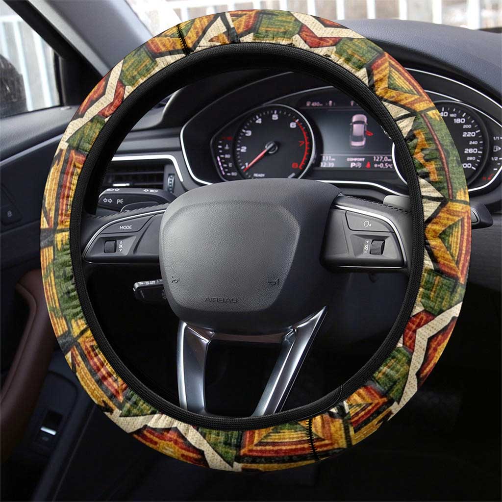 Queen Nzinga Steering Wheel Cover Mbandi Traditional Regal Portrait Empowerment Quote African Female Leadership - African Pride