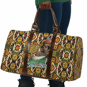 Queen Nzinga Travel Bag Mbandi Traditional Regal Portrait Empowerment Quote African Female Leadership - African Pride
