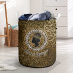 Queen Nzinga Laundry Basket Cowrie Crown Silhouette Royal Power - African Pride