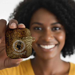 Queen Nzinga AirPods Case Cowrie Crown Silhouette Royal Power - African Pride