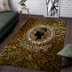 Queen Nzinga Area Rug Cowrie Crown Silhouette Royal Power - African Pride