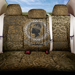 Queen Nzinga Back Car Seat Cover Cowrie Crown Silhouette Royal Power - African Pride