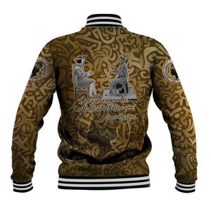 Queen Nzinga Baseball Jacket Cowrie Crown Silhouette Royal Power - African Pride