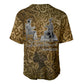 Queen Nzinga Baseball Jersey Cowrie Crown Silhouette Royal Power - African Pride