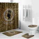 Queen Nzinga Bathroom Set Cowrie Crown Silhouette Royal Power - African Pride