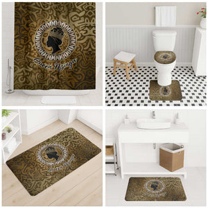 Queen Nzinga Bathroom Set Cowrie Crown Silhouette Royal Power - African Pride