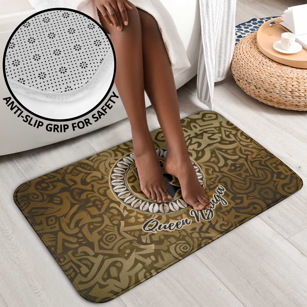 Queen Nzinga Bathroom Set Cowrie Crown Silhouette Royal Power - African Pride