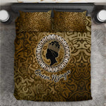 Queen Nzinga Bedding Set Cowrie Crown Silhouette Royal Power - African Pride