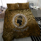 Queen Nzinga Bedding Set Cowrie Crown Silhouette Royal Power - African Pride