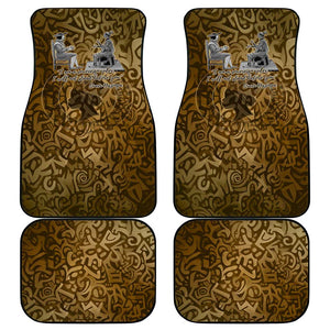 Queen Nzinga Car Mats Cowrie Crown Silhouette Royal Power - African Pride