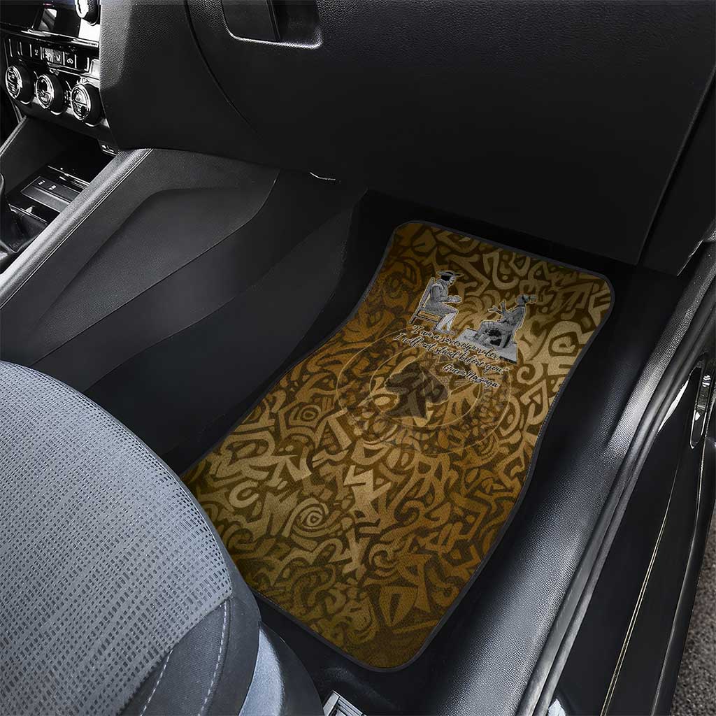 Queen Nzinga Car Mats Cowrie Crown Silhouette Royal Power - African Pride
