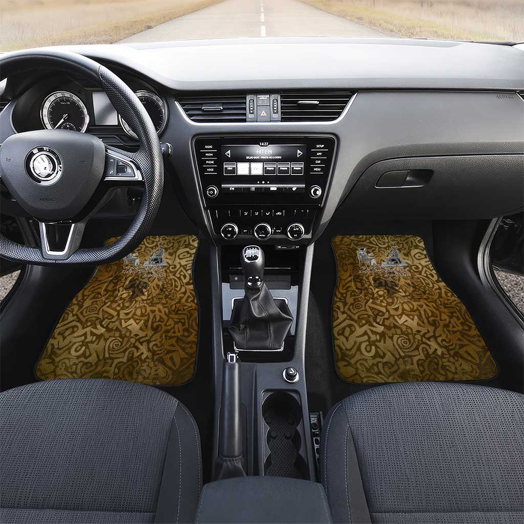 Queen Nzinga Car Mats Cowrie Crown Silhouette Royal Power - African Pride