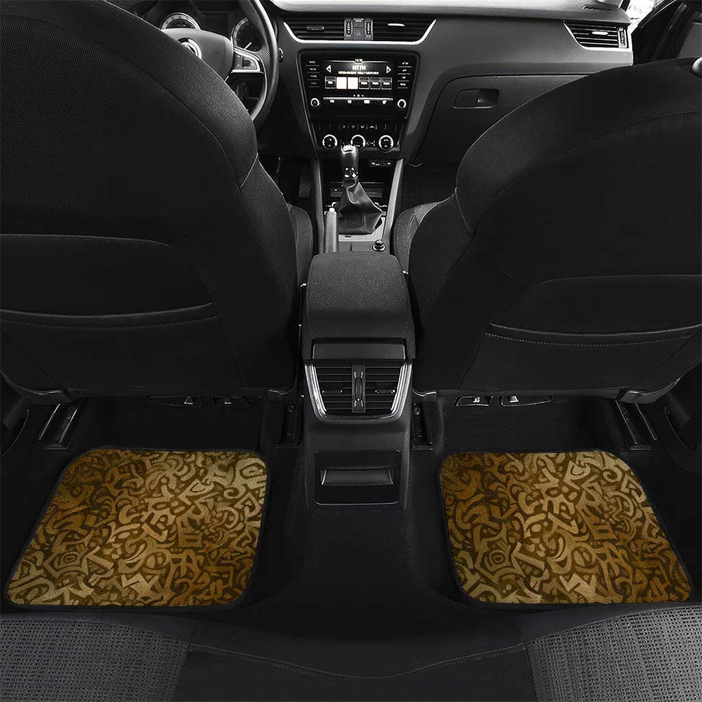 Queen Nzinga Car Mats Cowrie Crown Silhouette Royal Power - African Pride