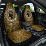 Queen Nzinga Car Seat Cover Cowrie Crown Silhouette Royal Power - African Pride