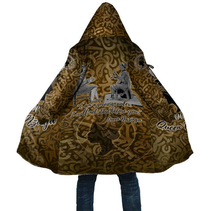 Queen Nzinga Cloak Cowrie Crown Silhouette Royal Power - African Pride