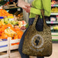 Queen Nzinga Grocery Bag Cowrie Crown Silhouette Royal Power - African Pride