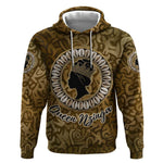 Queen Nzinga Hoodie Cowrie Crown Silhouette Royal Power - African Pride