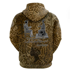 Queen Nzinga Hoodie Cowrie Crown Silhouette Royal Power - African Pride