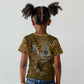 Queen Nzinga Kid T shirt Cowrie Crown Silhouette Royal Power - African Pride