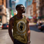 Queen Nzinga Men Tank Top Cowrie Crown Silhouette Royal Power - African Pride