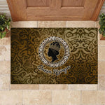 Queen Nzinga Rubber Doormat Cowrie Crown Silhouette Royal Power - African Pride