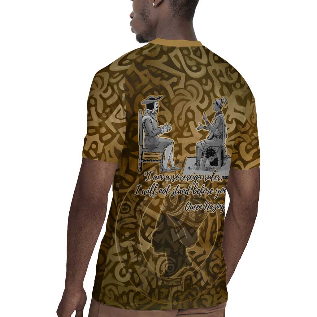 Queen Nzinga Rugby Jersey Cowrie Crown Silhouette Royal Power - African Pride