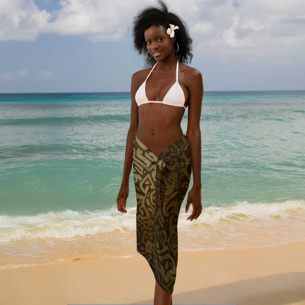Queen Nzinga Sarong Cowrie Crown Silhouette Royal Power - African Pride
