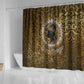 Queen Nzinga Shower Curtain Cowrie Crown Silhouette Royal Power - African Pride
