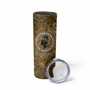 Queen Nzinga Skinny Tumbler Cowrie Crown Silhouette Royal Power - African Pride