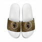 Queen Nzinga Slide Sandals Cowrie Crown Silhouette Royal Power - African Pride