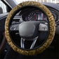 Queen Nzinga Steering Wheel Cover Cowrie Crown Silhouette Royal Power - African Pride