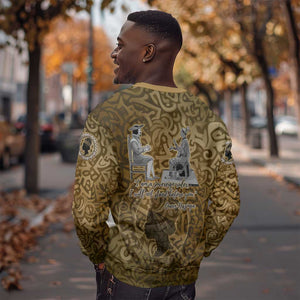 Queen Nzinga Sweatshirt Cowrie Crown Silhouette Royal Power - African Pride