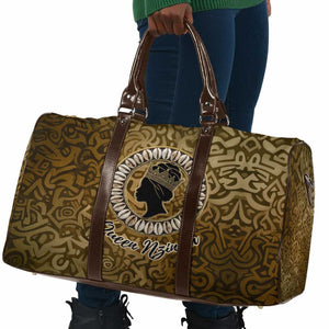 Queen Nzinga Travel Bag Cowrie Crown Silhouette Royal Power - African Pride