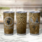 Queen Nzinga Tumbler Cup Cowrie Crown Silhouette Royal Power - African Pride