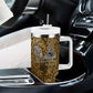 Queen Nzinga Tumbler With Handle Cowrie Crown Silhouette Royal Power - African Pride