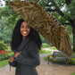 Queen Nzinga Umbrella Cowrie Crown Silhouette Royal Power - African Pride