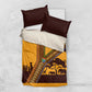 South Africa Flag Bedding Set Tribal Africa Heritage - Wildlife Silhouettes in Earthy