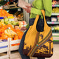 South Africa Flag Grocery Bag Tribal Africa Heritage - Wildlife Silhouettes in Earthy
